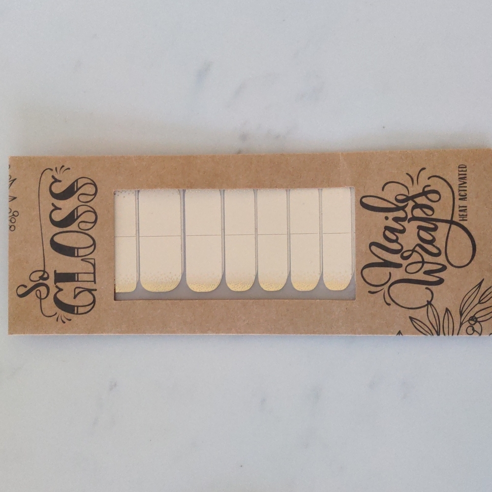 Nude and gold SoGloss nail wraps